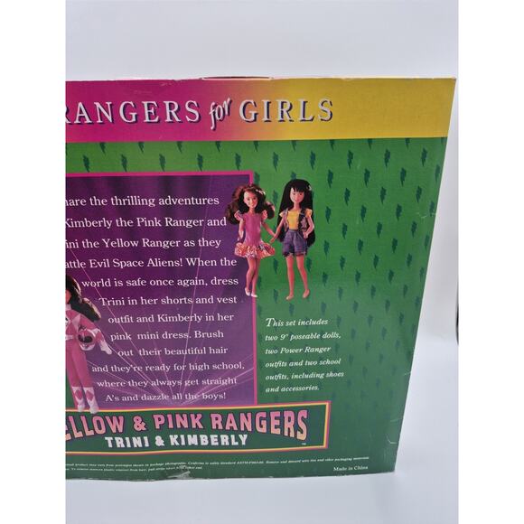 Mighty Morphin Power Rangers For Girls Yellow (Trini) & Pink (Kimberly) New - Picture 10 of 15